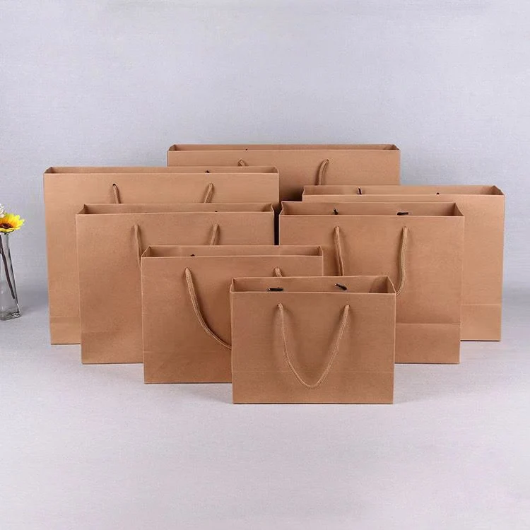 Recyclable Luxury Custom Logo Printed Craft White Paper Bag for Gift and Cosmetics