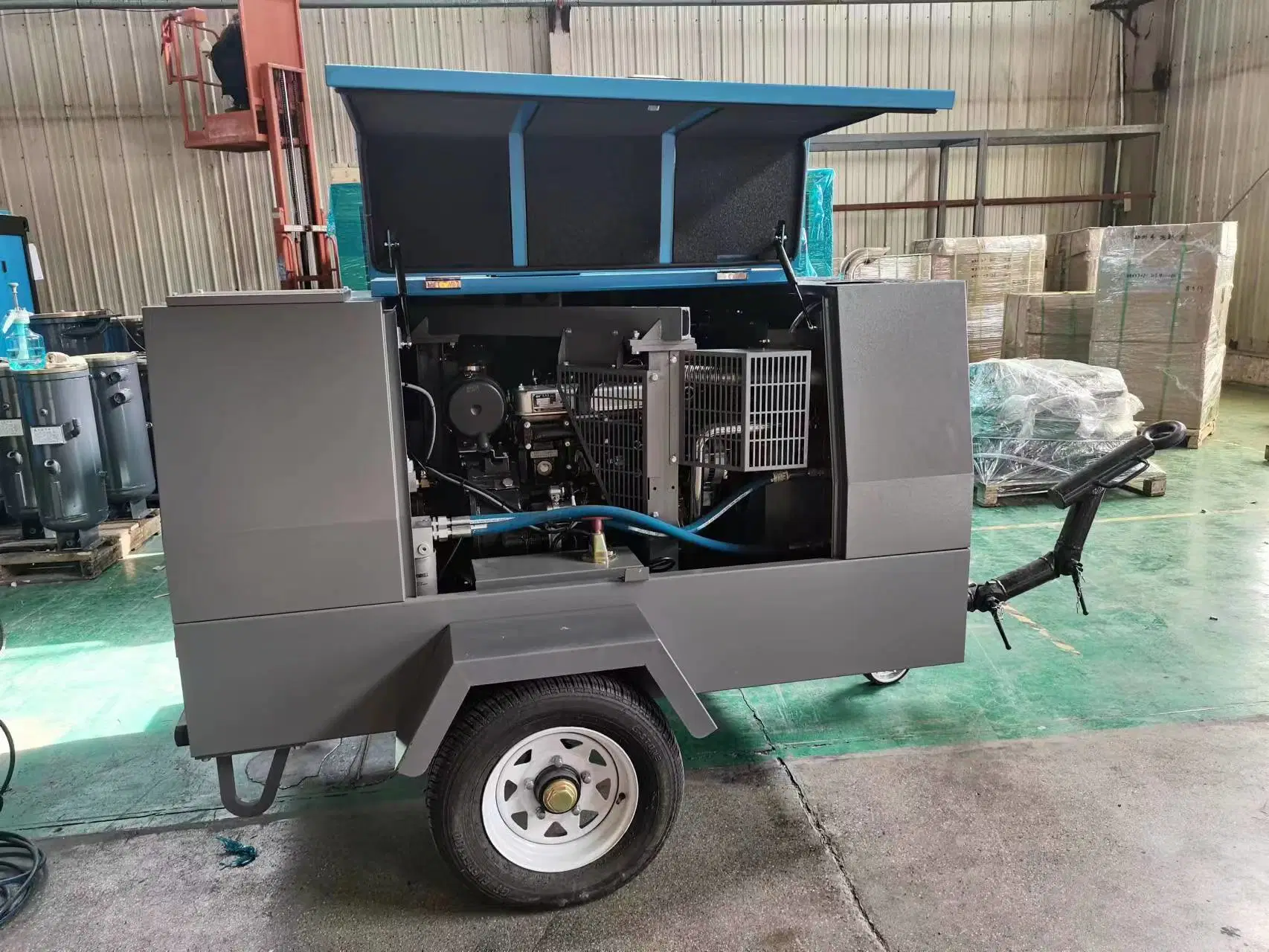 Hot Sale Water Cooled Engine Large High Efficient 8 Bar Diesel Air Compressor for Ming, Jack Hammer