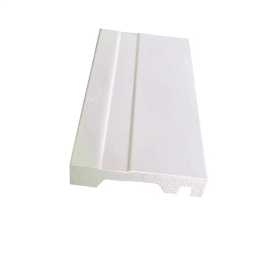 Fabricación OEM Venda Diseño libre 60mm 80mm 140mm decoración impermeable Tablero base de poliestireno Blanco plástico PS Tablero de corcho Blanco PS Molding Rodapiés