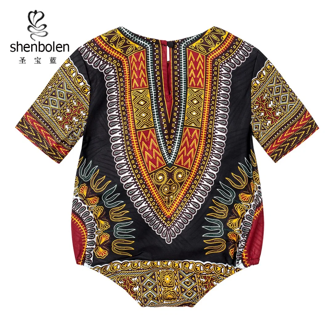 New Wholesale Afirican Print Dashiki Kids Jumpsuits Summer Clothings