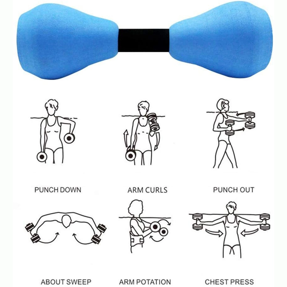 Soft Padded Water Weights - EVA-Foam Dumbbell Set, Water Aerobics, Aqua Therapy, Pool Fitness, Water Exercise Wbb13309