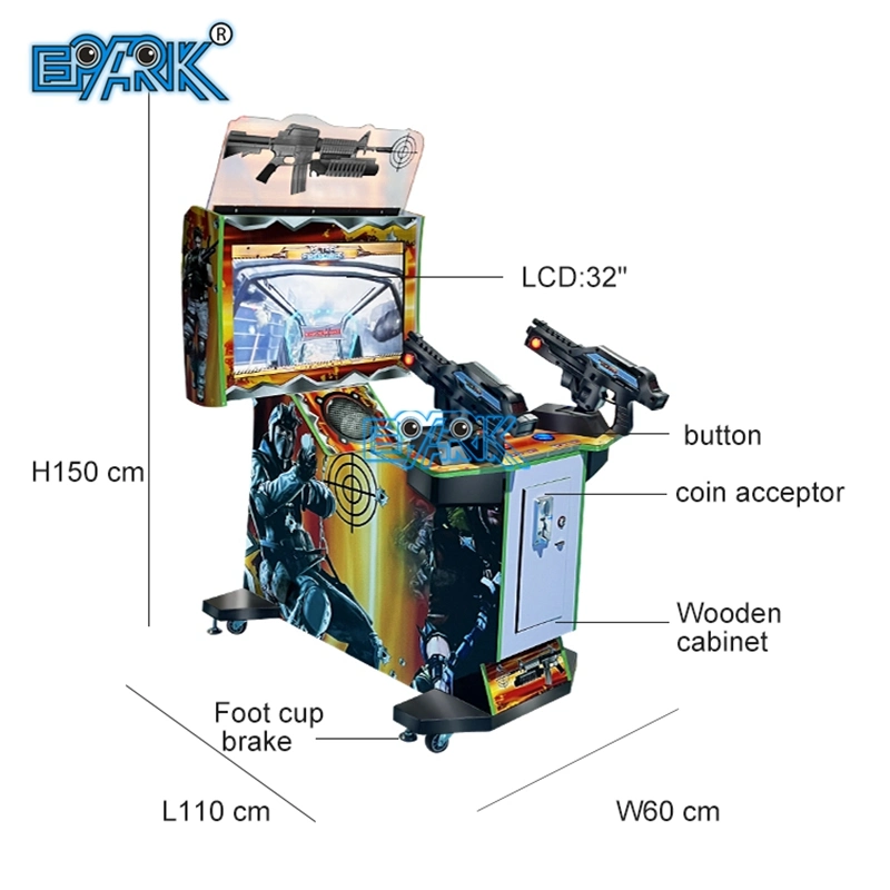 Factory Wholesale/Supplier Indoor Amusement Coin Operated Video Game 32" Ultra Firepower Shooting Game