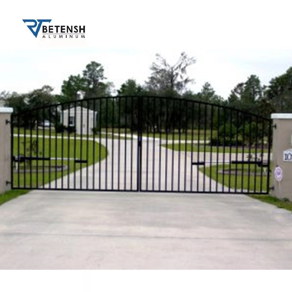 مدخل حديقة ألومنيوم مخصص تلقائي سياج متأرجح الألومنيوم بوابة مع CE/ISO9001 للمنزل