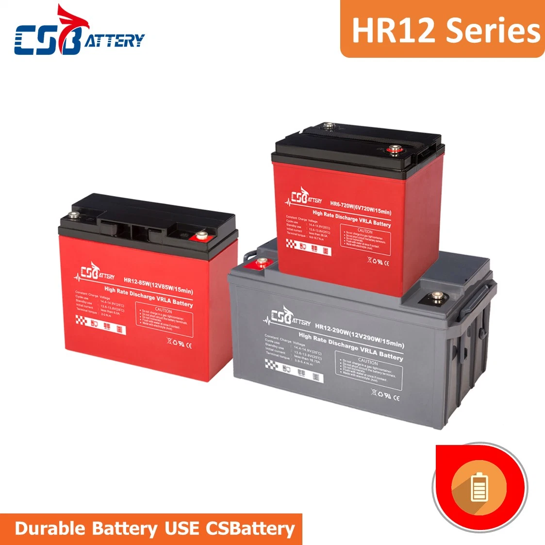 Csbattery Hr12 High Discharge Rate AGM Battery for UPS-System/Big-Discharing-Current-Application