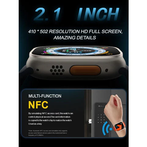 2022 New S8 Ultra Smart Watch HD Full Screen Waterproof Bt Call Fitness Tracker Ultra Watches