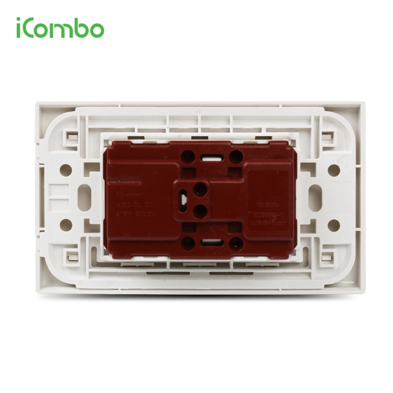 Tailandia de alta calidad de energía eléctrica de la pared Duplex de 3 pines de salida múltiple con cierre de seguridad