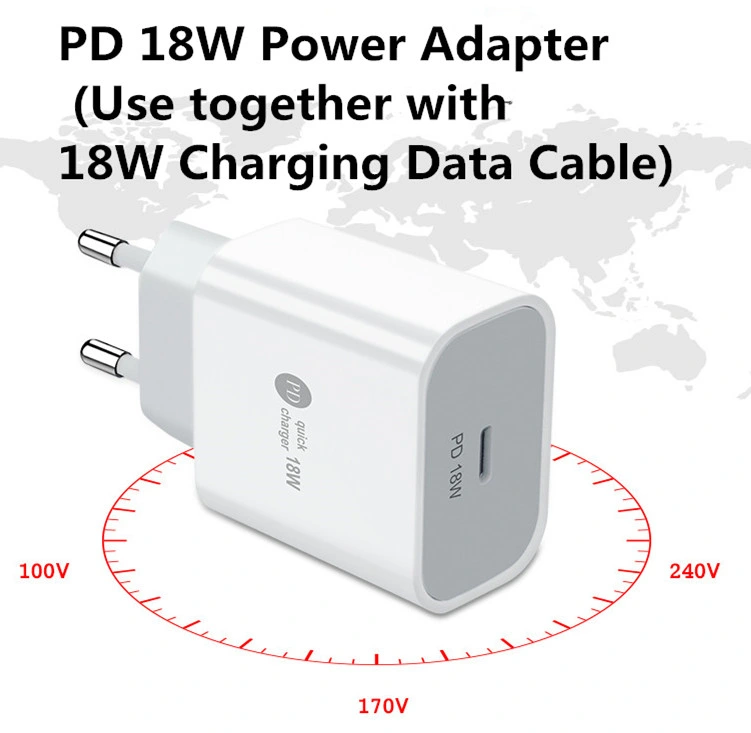 Para iPhone X Xs xr Xs Max PD 18W EU Cargador del adaptador de corriente