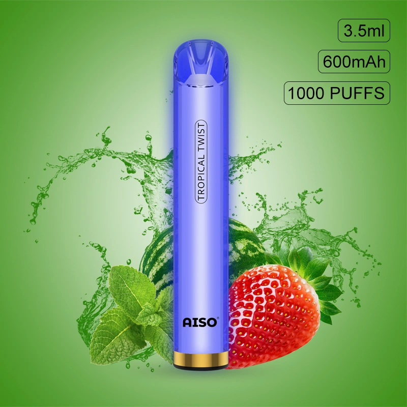 2022 Factory Aiso LED 1000 EGO 510 Disposable Puff Ecig with OEM/ODM