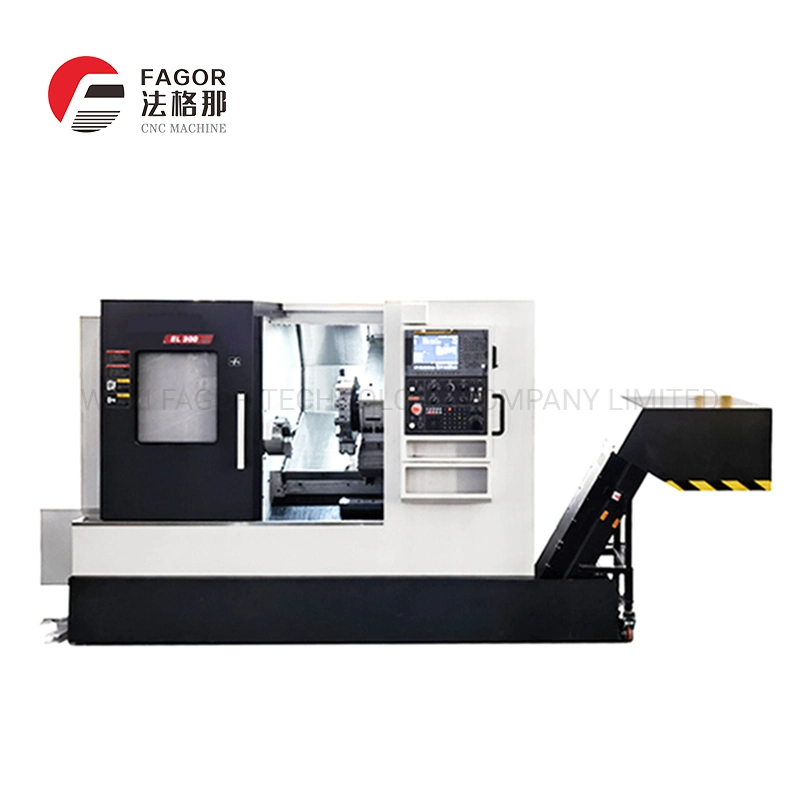 Giro cama inclinado Metal automático Torno CNC con sistema CNC Fanuc