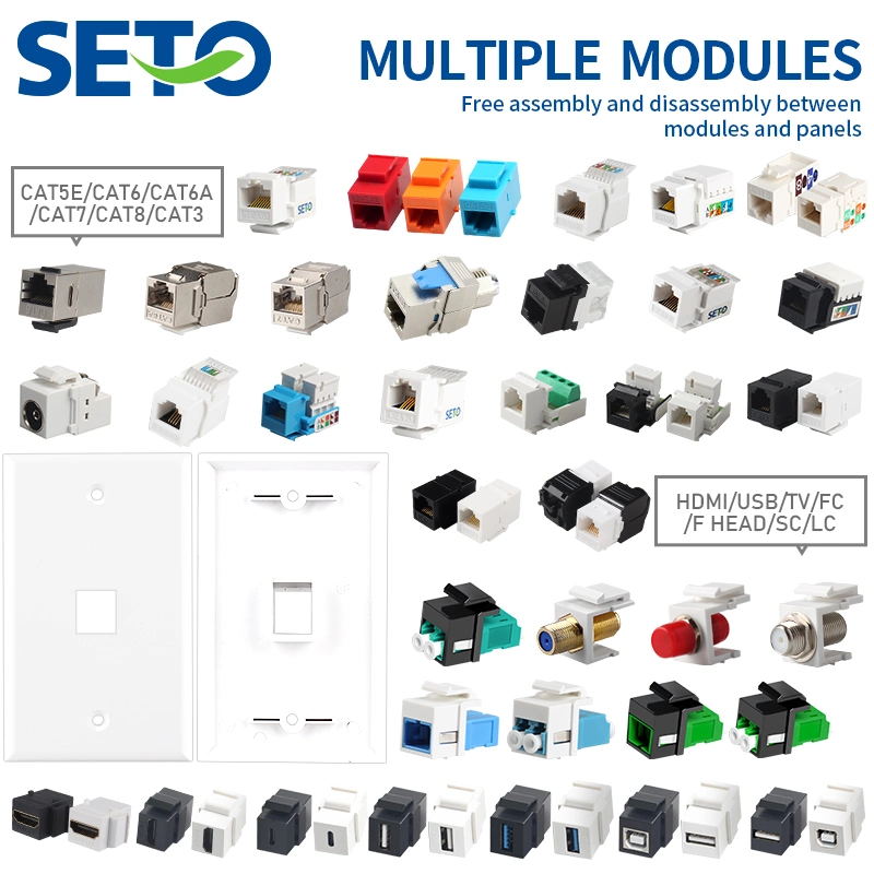 Keystone Jack and Modular Inserts 2 Port Keystone Wall Plate