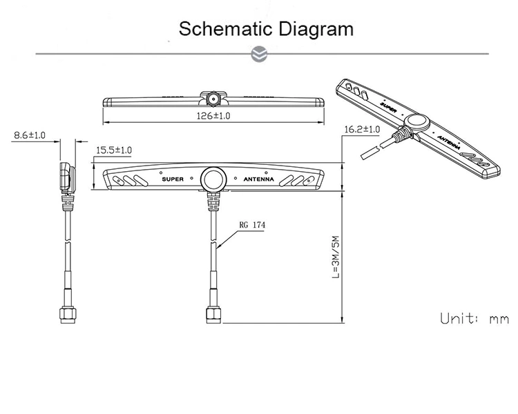 Free Sample High quality/High cost performance  824~960/1920-2170MHz T Shape GSM 3G Antenna