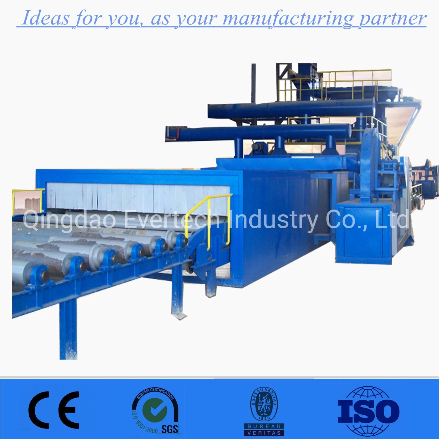 Shot Blasting and Painting Line Roller Table Through Type Shot Blasting Equipment