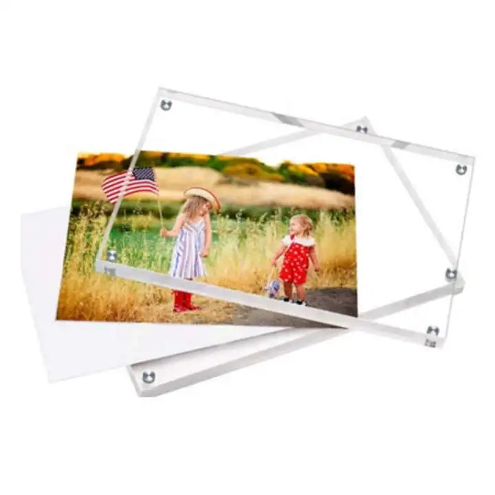 LED Digital Keychain Crystal Perspex Acrylic Picture Photo Frame