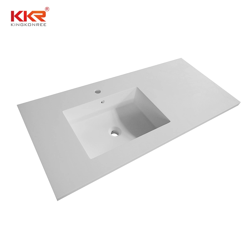 Kkr Solid Surface Bathroom Stone Furniture Top Customized Countertop