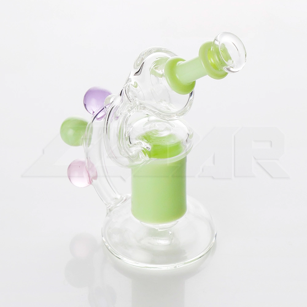 Neues Design 6,3 Zoll Farbe Ball Glas Rauchen Rohr Gemischt Farben Rauchen Wasserpfeife 14mm Quarz Banger Glas Öl Rig DAB-Rig