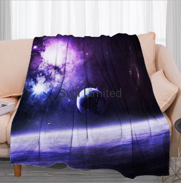 Custom Anti Pilling Polyester Fleece Blanket Winter Sofa Bedding Room