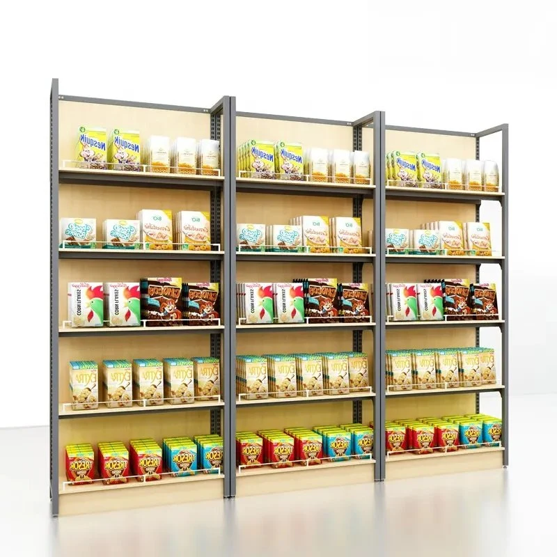 Factory Customized Supermarket Shelves for Retail Store Wooden Gondola Shelving