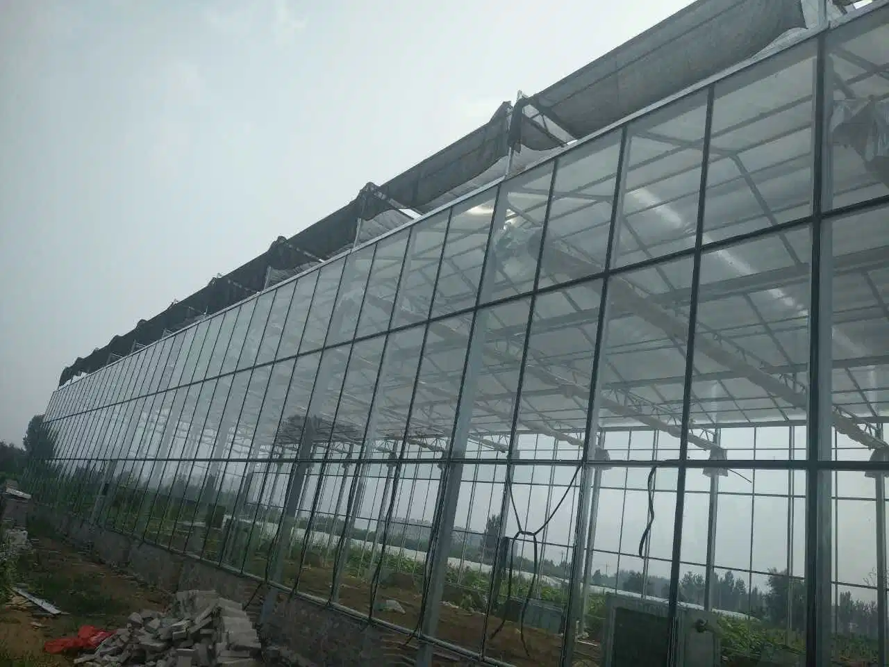 Smart Multi-Span Tunnel/Arch Type PE/Po Film Glass Agriculture/ Commercial Ecogical Greenhouse for Tomato/Cucumber/Strawberry with Hydroponics Growing System