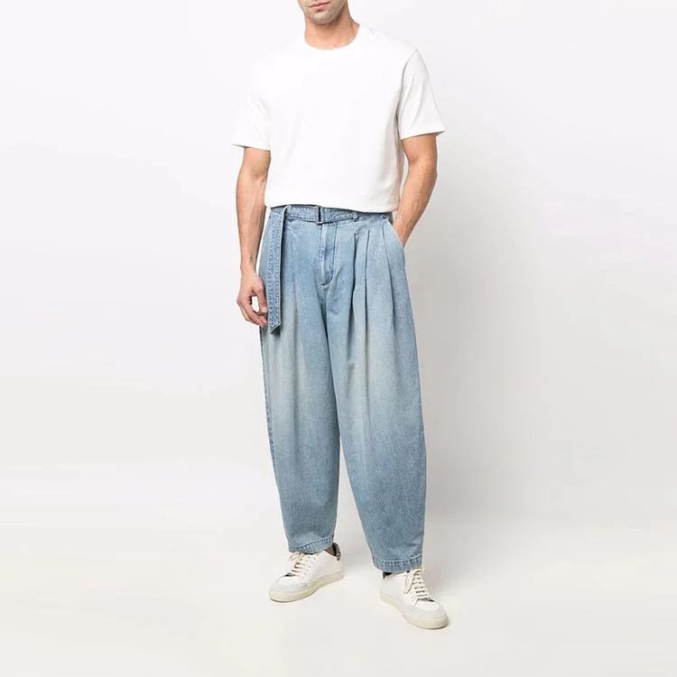 Baggy Plus Size Wide Leg Pants Jeans Hip Hop Street Casual High Quality Denim Jeans for Men Pants Clothing