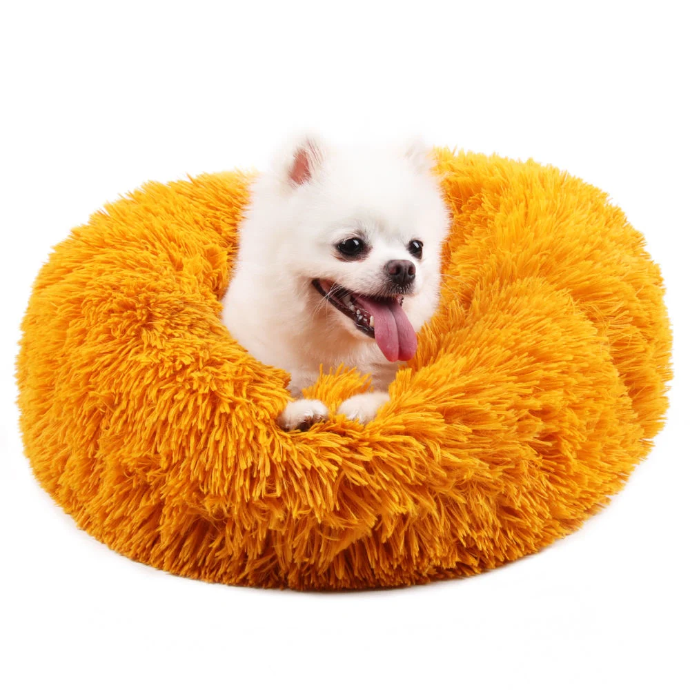 Warm Round Donut Cuddler Luxury Animal Bed Cat Cushion Pet Beds