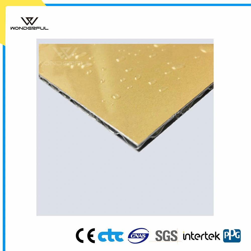 Metallic Fireproof Facade Sandwich Core Composite Panel Facade