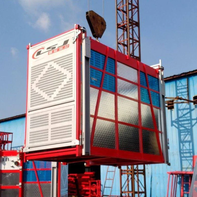 Construction Site Single Cage and Twin Cage Lift for Tall Buildings with Various Speed Mode Temporary Elevator Rack and Pinion Lift for Rental and Sell