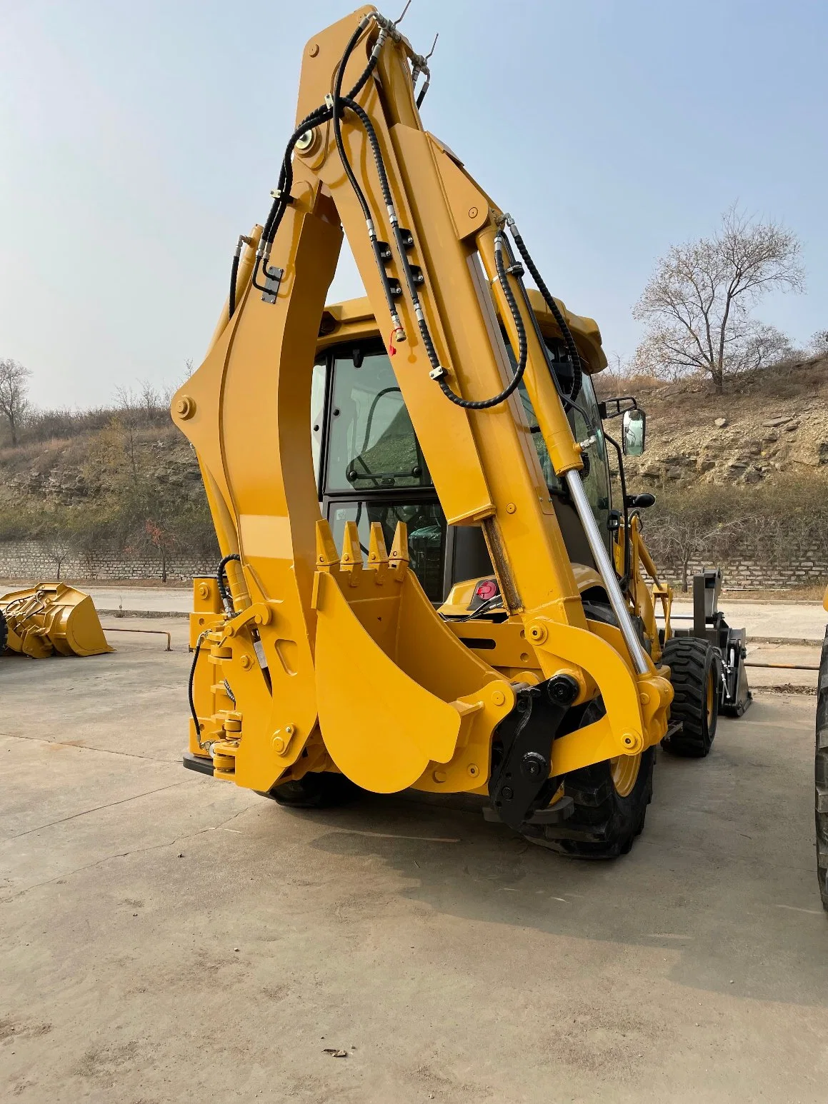 Chinese Manufacturer Asg388 Backhoe Loader Tractor with Trencher Attachment for Sale