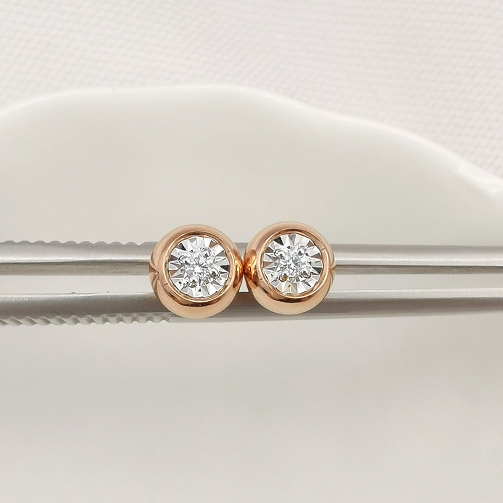 Lab Diamond Women Charm Earrings Jewelry White Gold Fashion Stud Earrings
