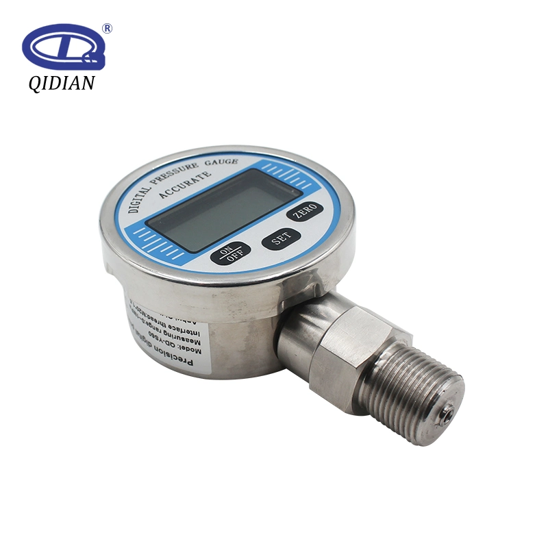 SS304 Ss306 Stainess Steel LCD Digital Pressure Gauge Air Water Pressure Gauge