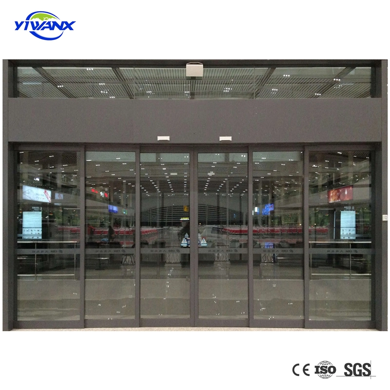 Government Buildings Aluminum Modern Pivoting Automatic Shop Front Sliding Doors