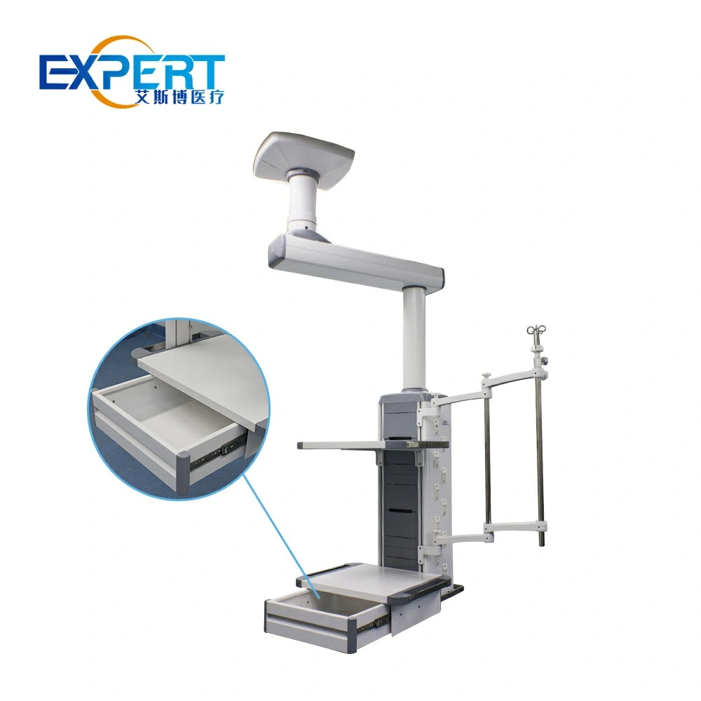 Gaz médical de l'équipement de l'hôpital chirurgical bras double poignée de commande ICU Salle Pendentif montés au plafond avec sortie de gaz
