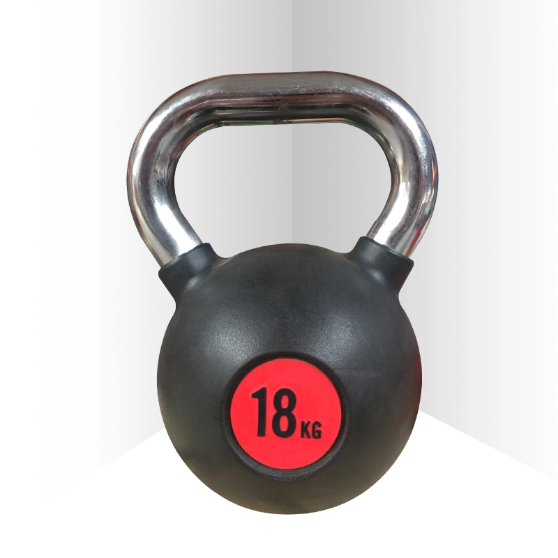 Neue Lieferung für China Gravity Black Gusseisen Pudergummi Beschichtete Kettlebell