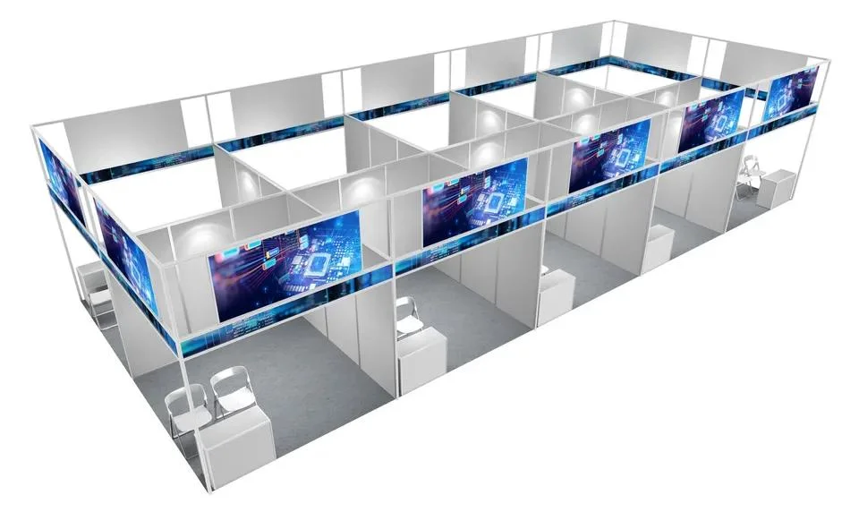 Easy Set-up Aluminum Modular Booth Standard Display Racks