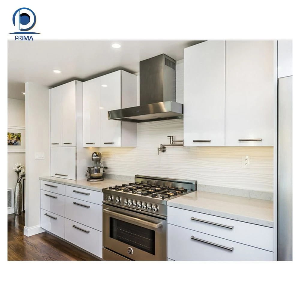 Made in Original Factory High quality/High cost performance Gray Cabinets Design Ready to Assemble Grey Shaker Style Solid Wood Kitchen Cabinet Set