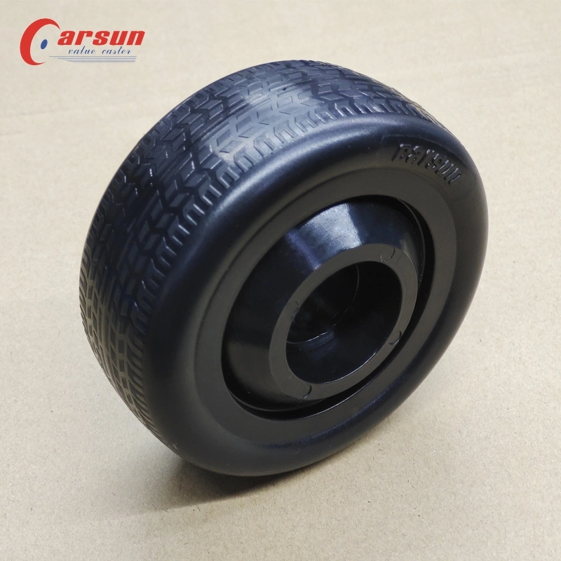 Carsun 5 Inch PA Wheel 125mm Black Nylon Wheels Caster with Anti Slip Texture