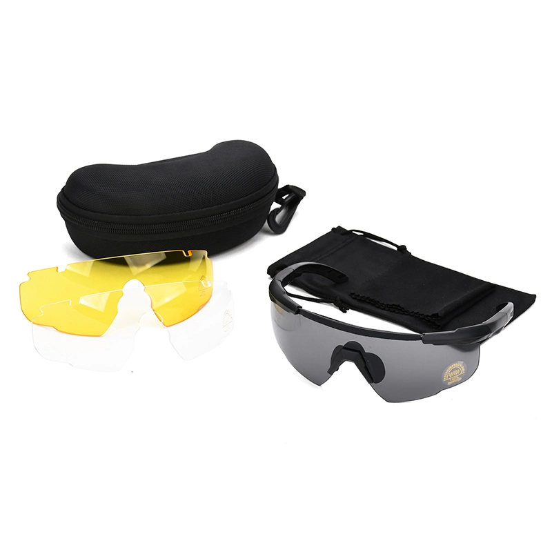 3 Lens CS Games Sport Sunglasses Anti Impact Tactical Goggles Combat Glasses