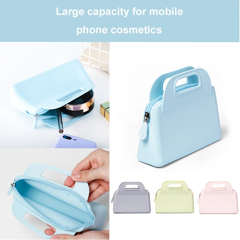 Wholesale/Supplier Coin Purse Women Makeup Pouch Silicone Cosmetic Ladies Bag