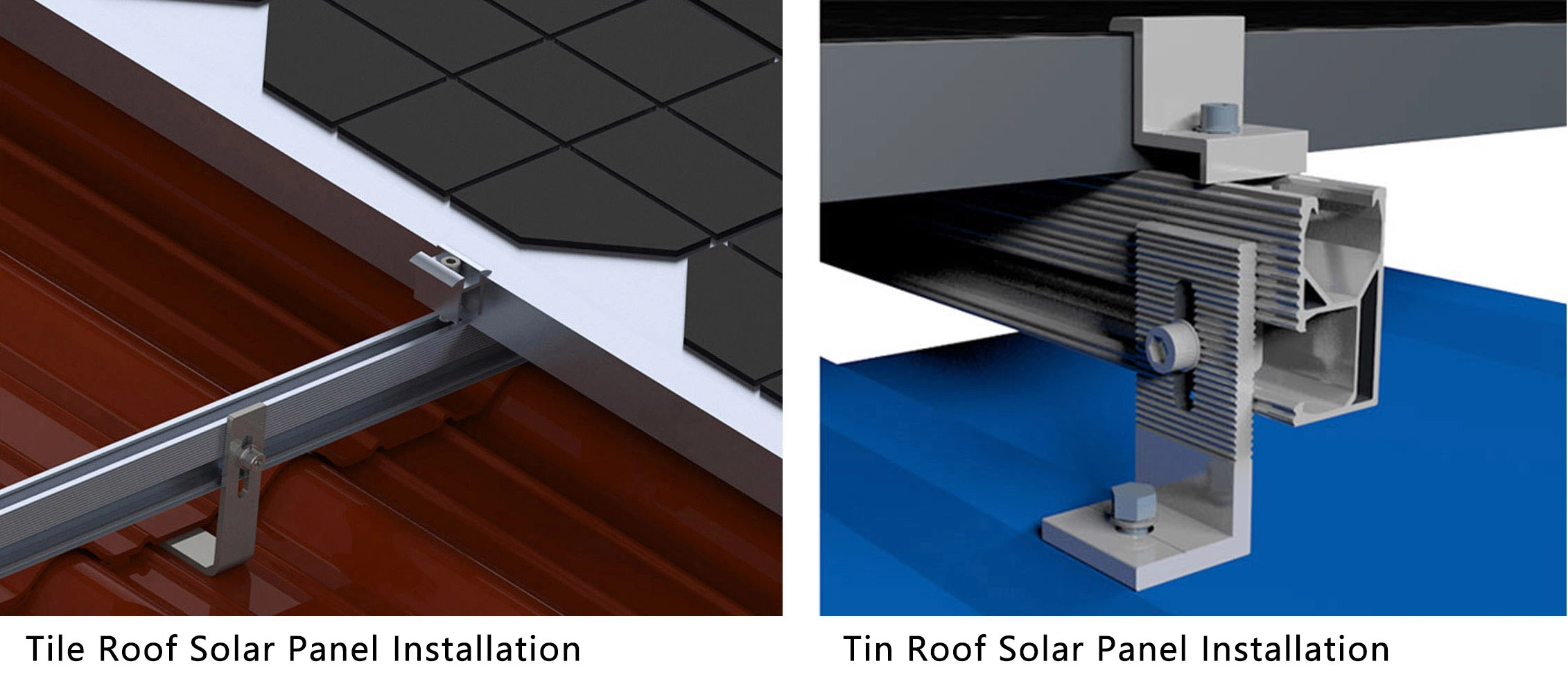 Solar Panel Roof Rack Mount Aluminum Solar Rail Adjustable Solar Panel Mount