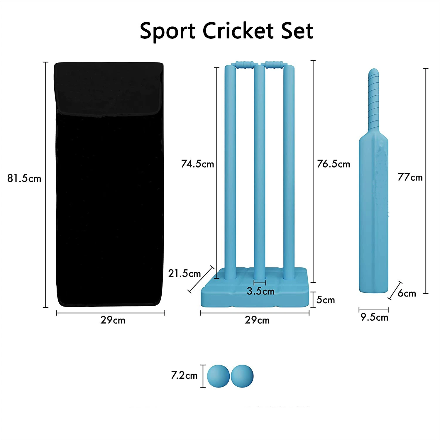 Commerce de gros chinois Sport ensemble cadeau de cricket de jeu de cricket en plastique pour les enfants et amoureux de sports