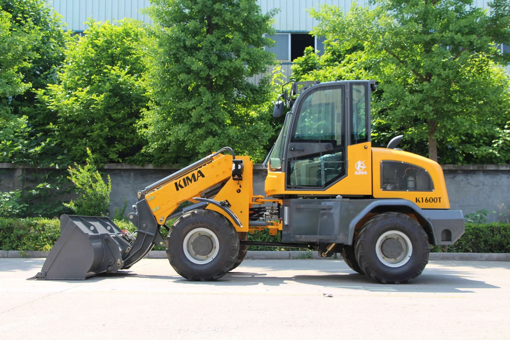 1.6T CE aprobó la pala cargadora de ruedas pequeñas K1600T para el movimiento de tierra