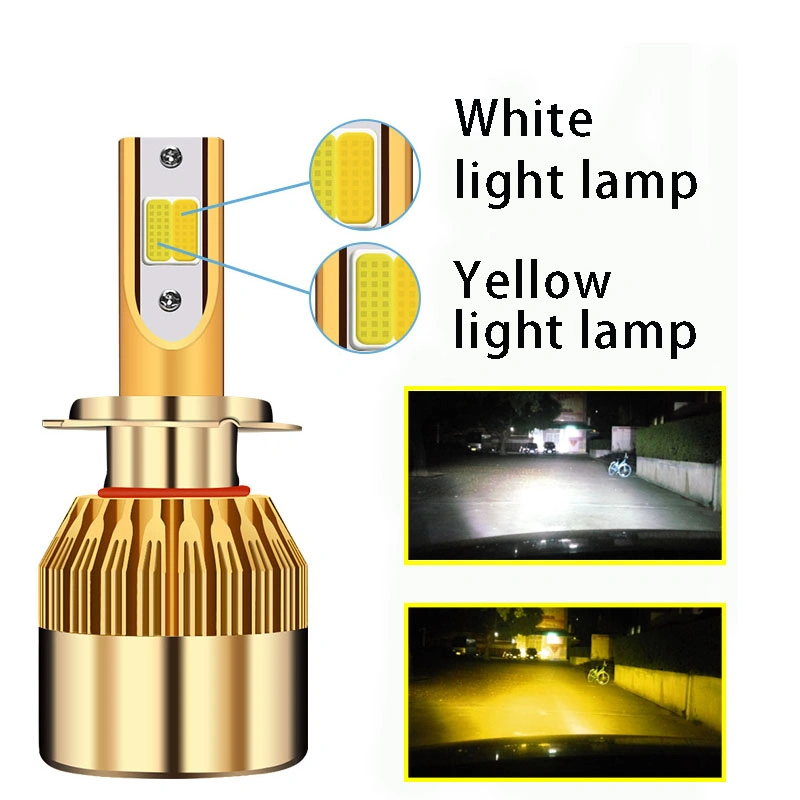 LED H1 H7 H11 Car Driving Light COB Chip 3800lm IP68 Waterproof C6 H4 LED Headlight Bulbs 36W 9005 9006