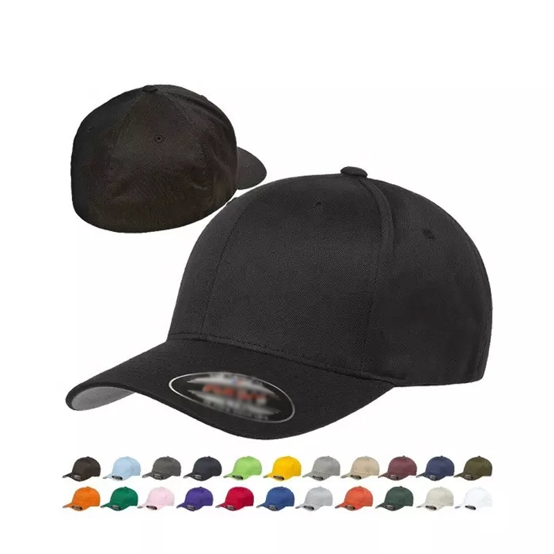 3hcap hochwertige Mode Einfarbig ausgestattet Baseball Hüte Custom Blank Caps Mit Flexibler Passform