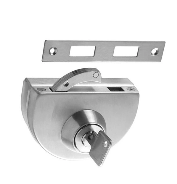 Wall to Glass Single Stainless Steel Frameless Door Lock Glass Door Lock