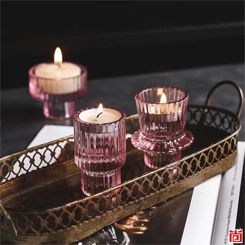 Fabulant Glass Pillar Candle Holder/ Tealight Candleholder in Two Usages