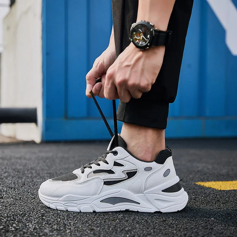 Baskets de sport personnalisées à lacets pour hommes, semelle souple antidérapante, semelle épaisse respirante, chaussures de course décontractées pour femmes et hommes.