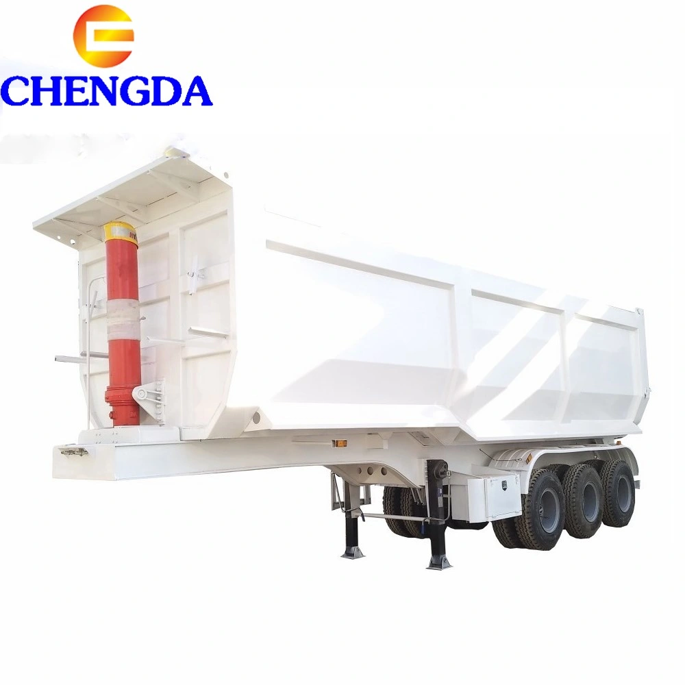 3 Axles 4 Axles 80 Tons Hydraulic Side Box Tipper Dumper Dump Semi Truck Trailer for Nigeria