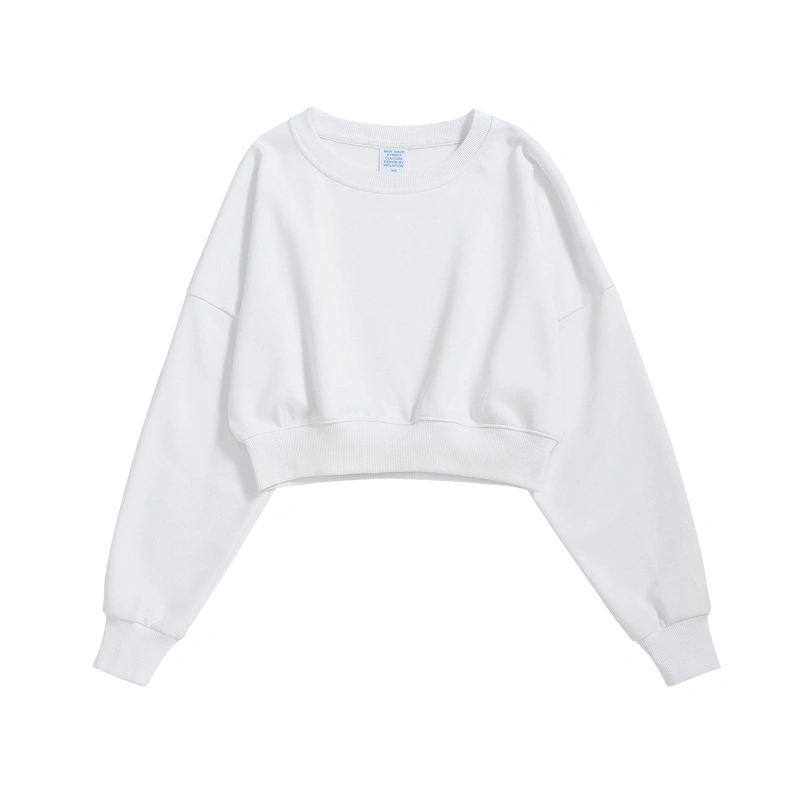 Pure Color Simple Style Terry Short Cropped Womens Sweater Jkt-462