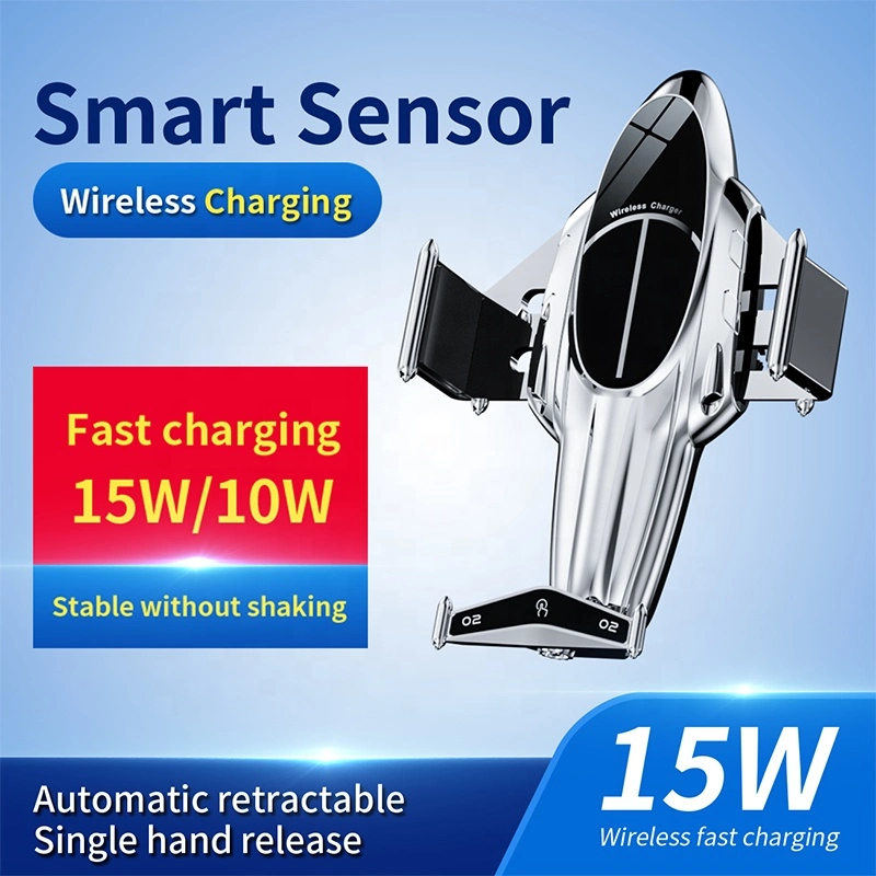 Smart Sensor Car Wireless Charger 15W Simple Fast Wireless Car Charge Charging Phone Infrared Smart Sensor Air Vent Holder