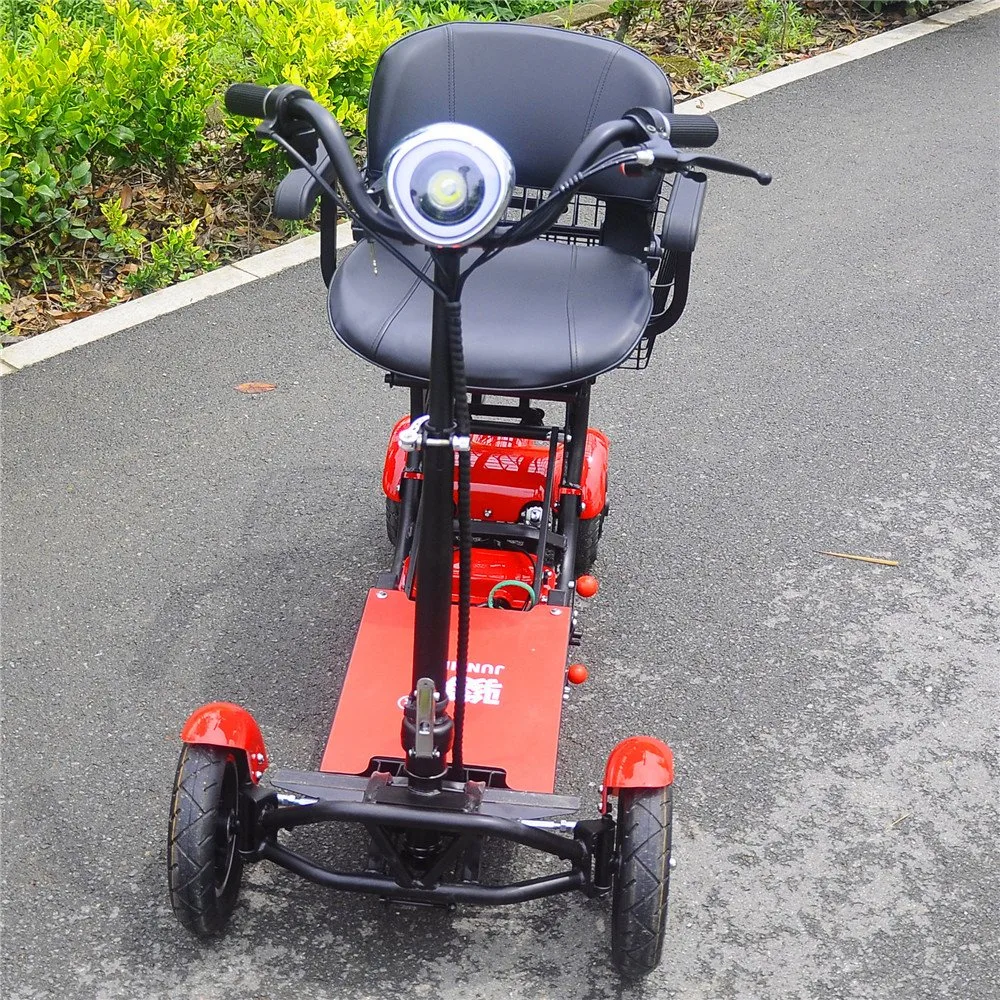 Chinese Long Rang Mini Folding 4 Wheel Mobility Electric Bike Scooter with Pedal