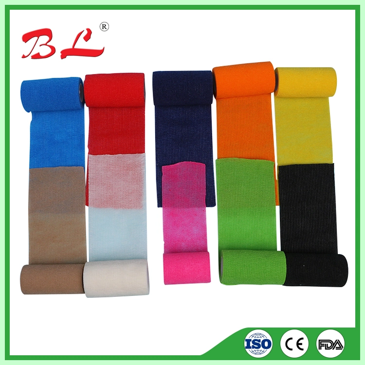 Self Adherent Cohesive Wrap Bandages Finger Tape Rainbow Color First Aid Self Adherent Cohesive -F